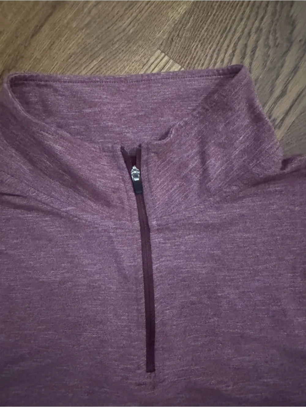 J. Crew Men's Long Sleeve Quarter-Zip Pullover in Heather Plum